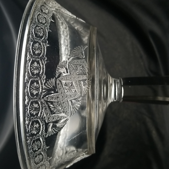 EAPG McKee & Bros. Jewel Diagonal Band Pedestal Compote Bowl - Picture 13 of 16